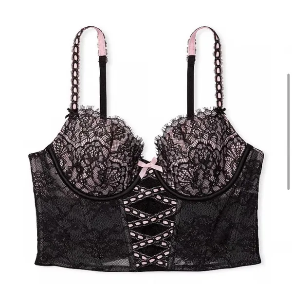 Victoria's Secret DREAM ANGELS corset Lightly-Lined Heritage Ribbon Slot Bra Top - Image 2