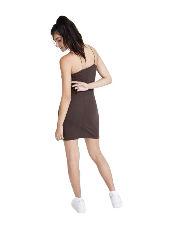 Nike Brown Slim Strappy Mini Dress - Image 2