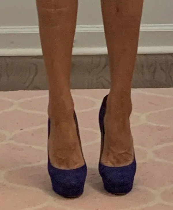 Heels, Size 39 (Woman’s 9), Royal Blue Suede - Image 6