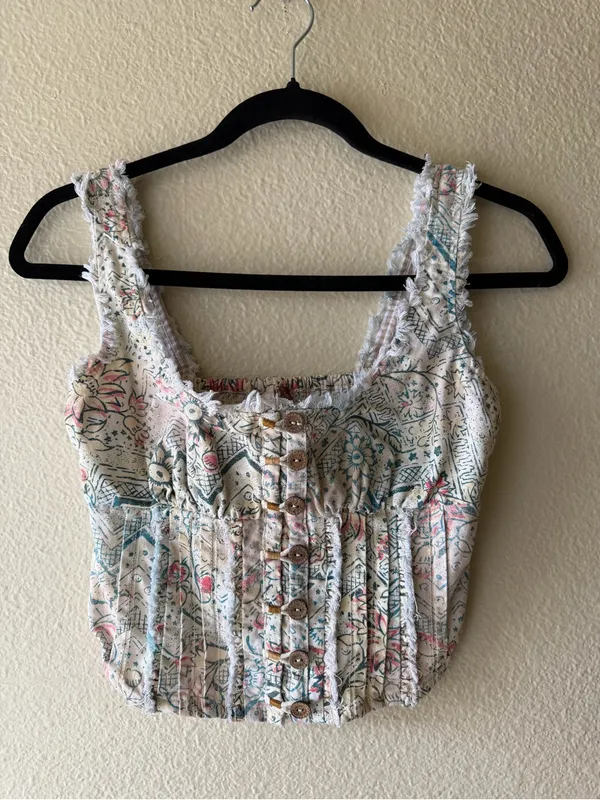 Pilcro Printed Corset Top - Image 4