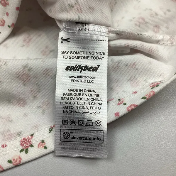 Edikted Floral Tank Top With Bow detail XL Juniors NEW! - Image 5