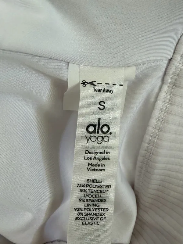 Alo Yoga Blissful Henley Ribbed Bra Top Size Small - Image 4