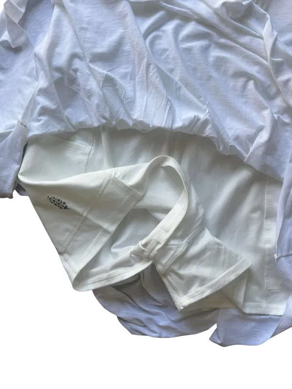 Free people Movement Smockin Hot Tennis Dress White Smocked Athletic NWOT large - Image 6