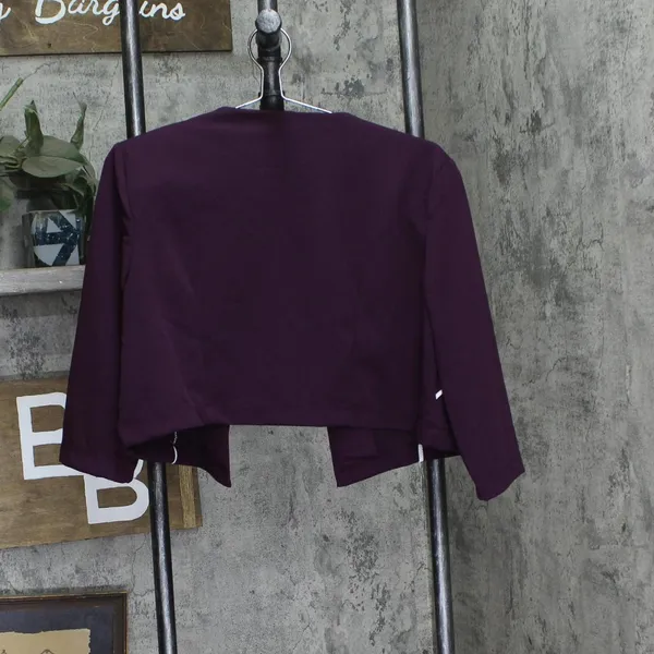 NWT Ny Collection Petite Two-Piece Dress Set with Jacket Plum Purple / White 10P - Image 6