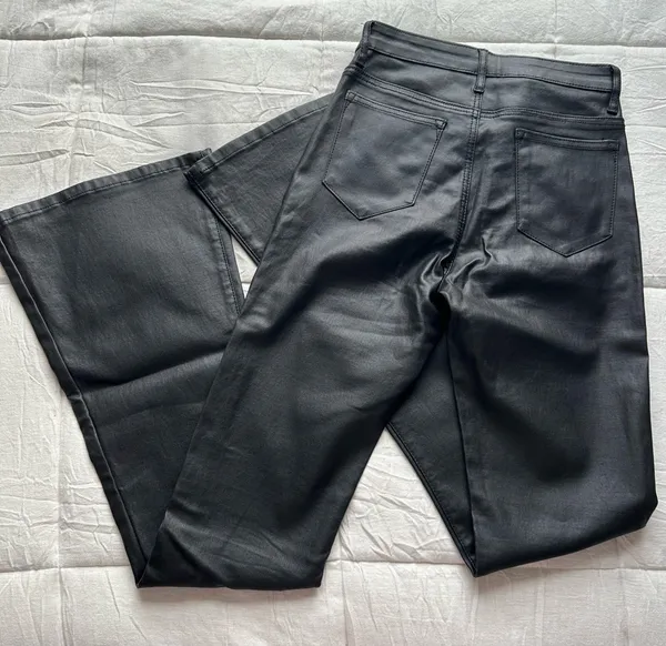 Edikted Leather Flare Pants - Image 2