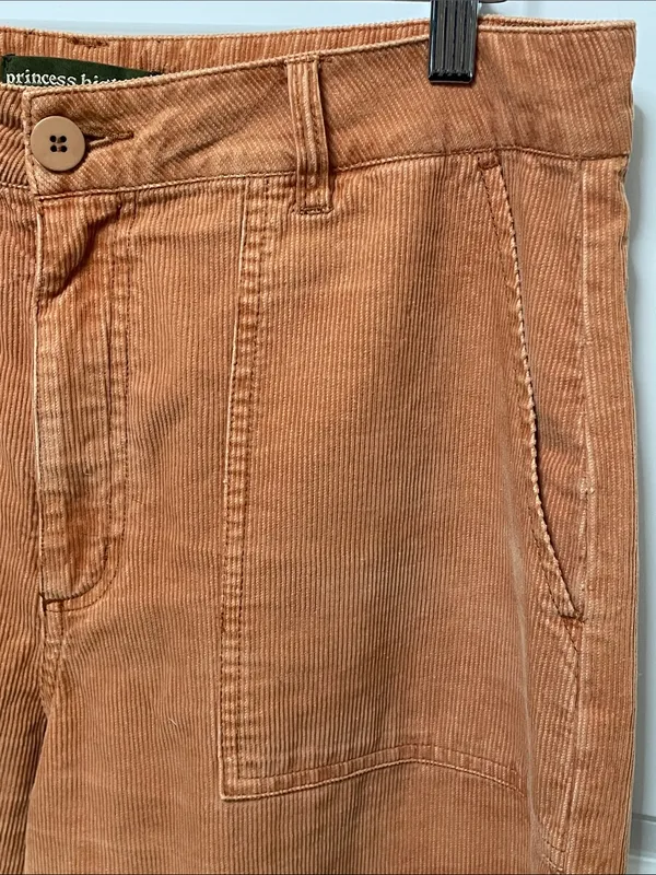 Princess Highway Rustic Orange Corduroy High Waisted Wide Leg Pants 14 - Image 3