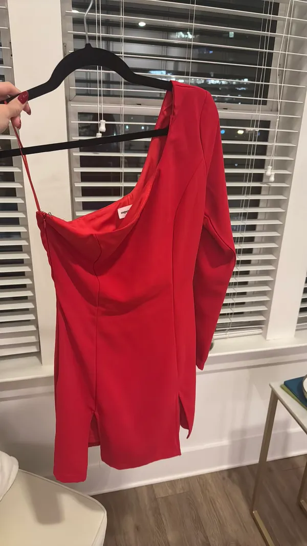 superdown Double Rosalie Slit Dress Red - Image 4