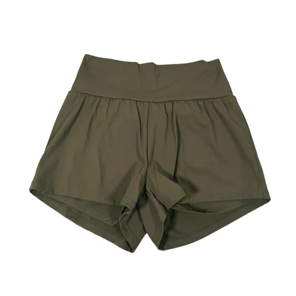Halara Super High Waisted 2-in-1 Shorts Large Green Running Athletic Gym Workout - Image 2