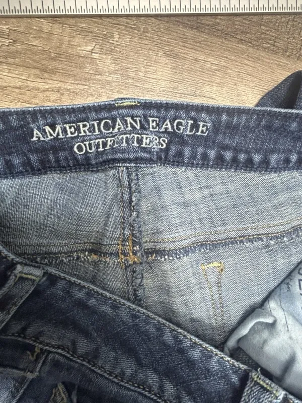 American Eagle Jeans Women 10 Skinny Kick Low Rise Dark Wash Stretch Denim Y2K - Image 7