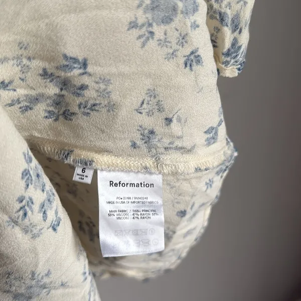 Reformation Pacey short-sleeve mini dress in Lula Floral 6 - Image 7