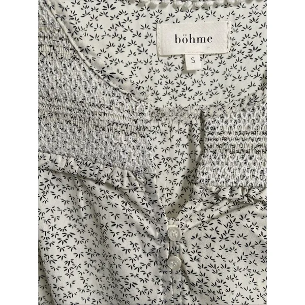 Bohme Blouse Size Small Womens‎ Smocked Blouse Cottagecore Feminine - Image 6