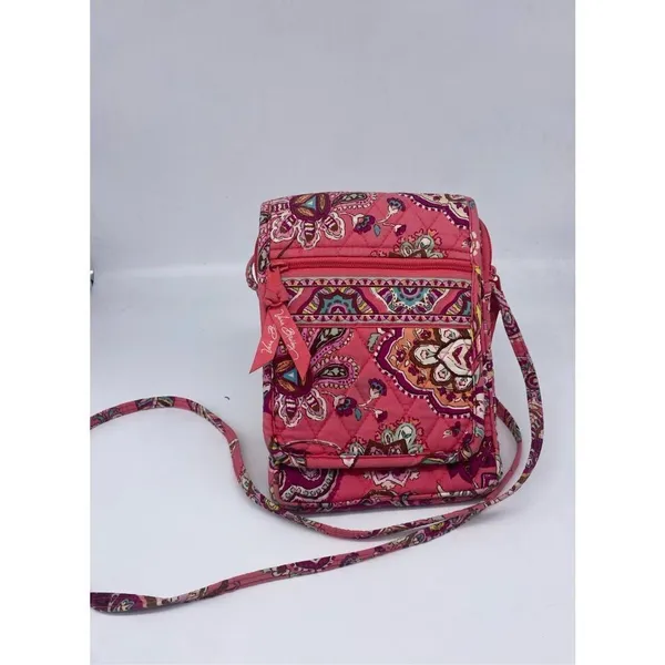 Vera Bradley pink floral and paidlsely hipster crossbody bag - Image 4