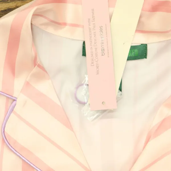 NEW Aqua x Wicked Womens Striped Long Sleeve Pajama Shirt 12958 Pink S - Image 3