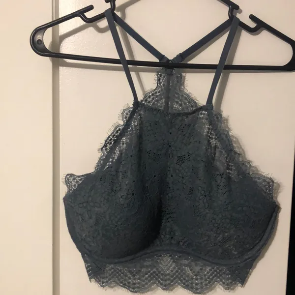 PINK Victoria's Secret Push-Up Pigeonnant Bra Gray Large - Image 3