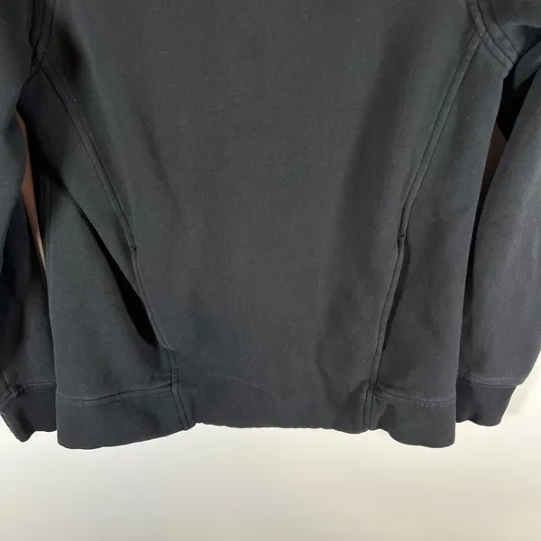 Lululemon‎ Scuba Hoodie Pullover Funnel Neck Black Fleece Size 4 Raglan Sleeve - Image 3