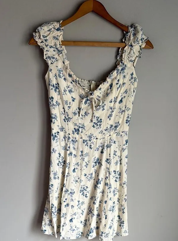 Reformation Pacey short-sleeve mini dress in Lula Floral 6 - Image 2