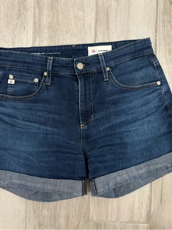AG Adriano Goldschmied Hailey Rollup‎ Ex-Boyfriend Denim shorts size 27R - Image 6