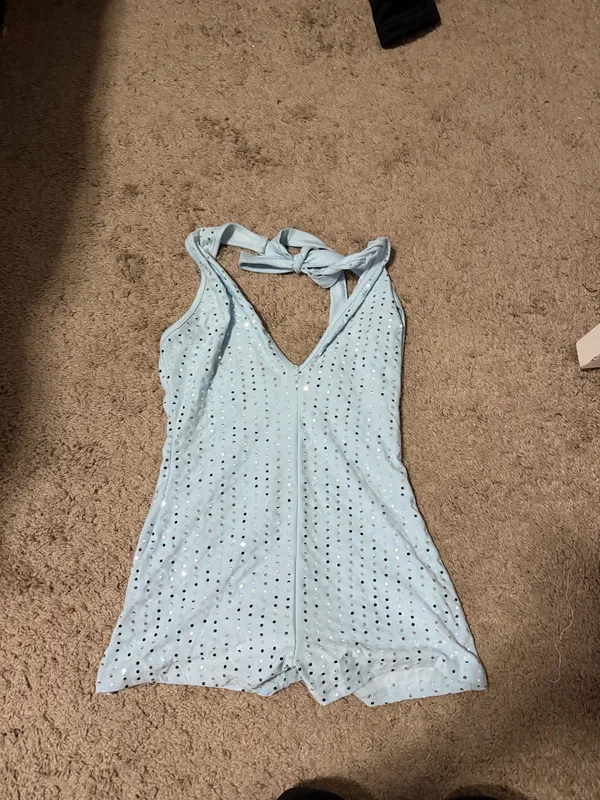 Target light blue sparkly romper - Image 3