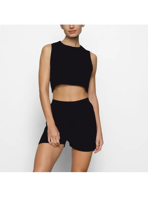 SKIMS NWT Boyfriend Loose Fit Boxer Shorts Onyx Black Comfy Lounge Soft Size S - Image 6