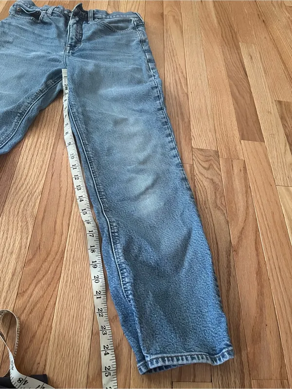 J Crew Classic Straight Jeans 27 Light Wash Blue Casual Minimalist - Image 6