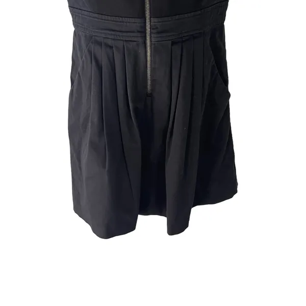 Armani Exchange Size 6 Small‎ Black Pleated Zip Dress Pockets - Image 3
