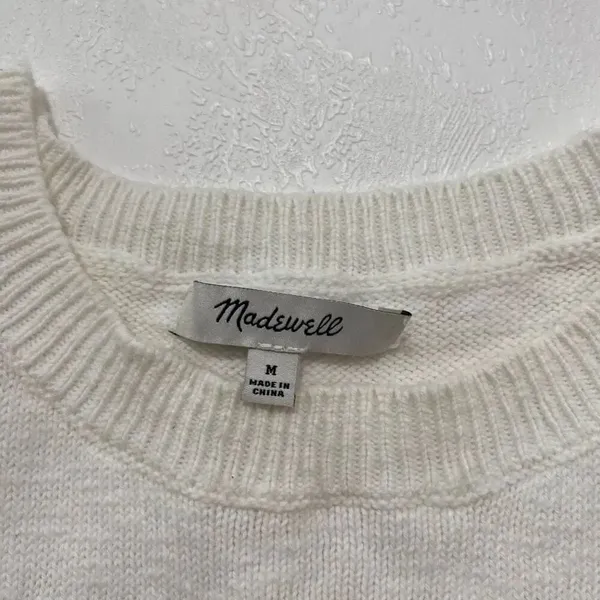 Madewell Ivory Knit Sweater Tank Top – Size M - Image 3