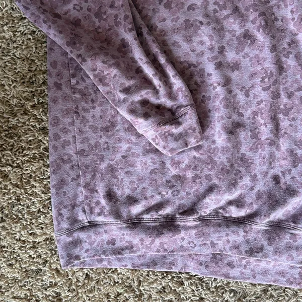 Athleta Studio To Street Print Sweatshirt Women’s Sz Large In Flora Mauve - Image 3