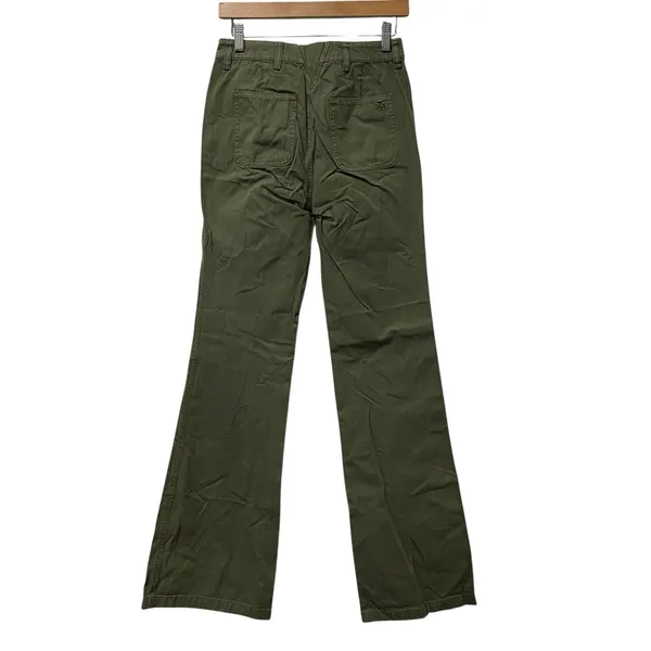 Tory Burch‎ Womens Sz 26 Agave Green Flared Leg Trouser Pants Denim Bootcut - Image 5