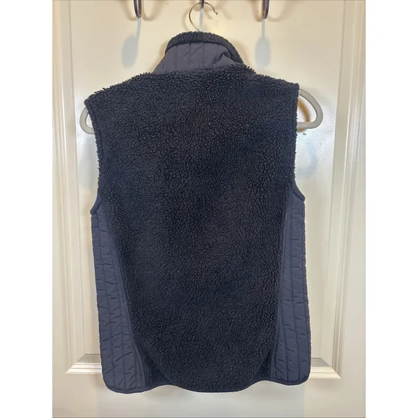 Patagonia Synchilla Black Women Medium Sherpa Fleece Vest Full Zip Outdoor - Image 5