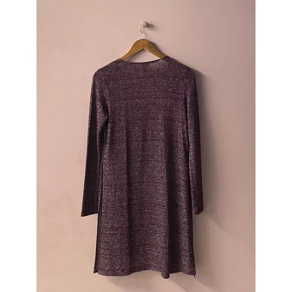 Wet Seal Burgundy Marled Lightweight Knit Open Front Cardigan Size M GUC - Image 4