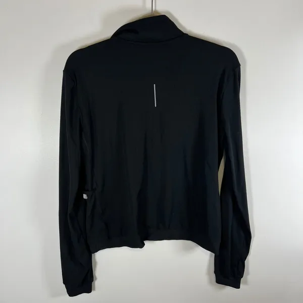 Nike Running Dri-FIT Womens Medium Black Ribbed Quarter Zip Pullover Top Running - Image 9