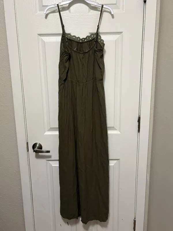 Xhilaration Olive Green Embroidered Floral Women's Maxi Dress - Image 7