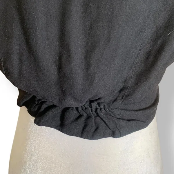 Vintage Vest Eclectic Lace Ribbon Trimmed Boho Cropped Waistcoat Art To Wear - Image 7