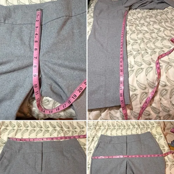 Ann Taylor Factory Lined Wool Blend Gray Trousers Full Length 4 Curvy - Image 12