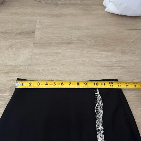 Zara Black Embellished Mini Skirt - Image 3