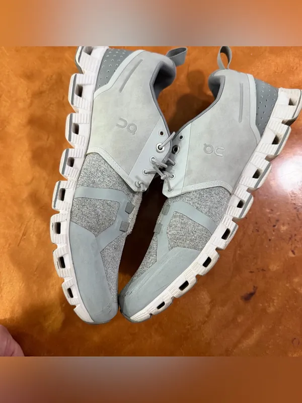On Running Cloud 5 Terry Running Shoes Sneaker Glacier Grey White size 10.5 - Image 3