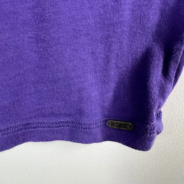 PINK Victoria's Secret Purple Lace Racerback‎ Cami Tank Top Size M Vintage Y2K - Image 3