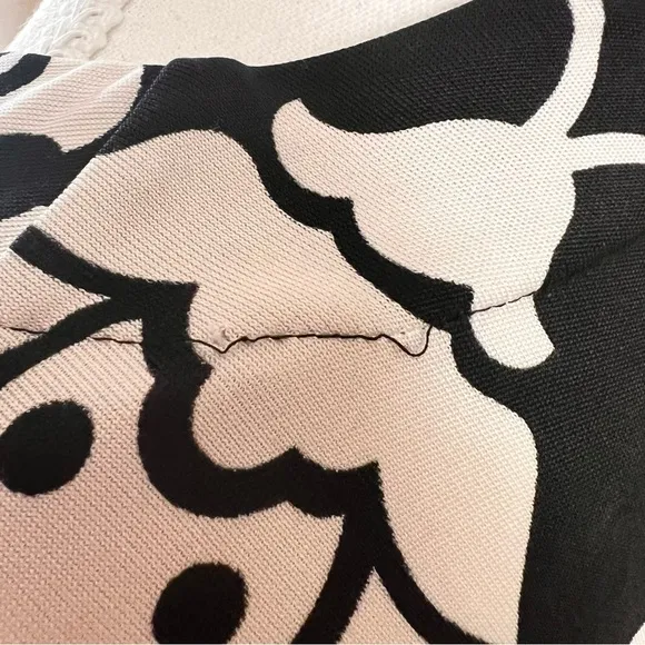 TORY BURCH‎ Printed Black White Silk Dress Women Size Small - Image 10