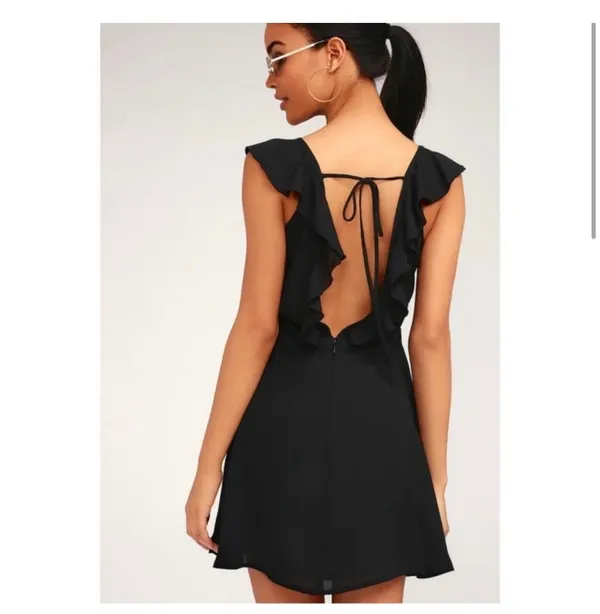 Lulus Black Mini Dress - Image 2