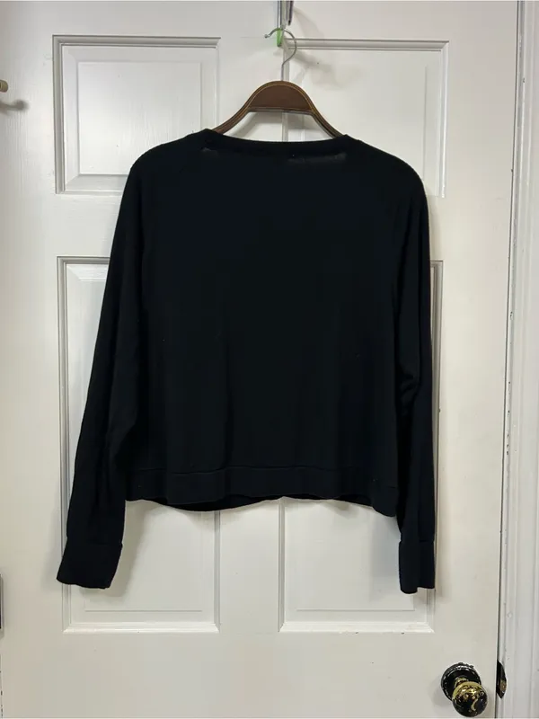 Threads 4 Thought Black Scoop-Neck Crossover Hem Pullover - Image 3