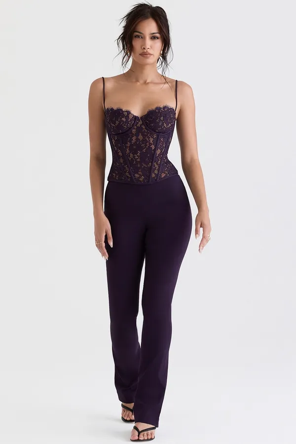 House of CB Mila Night Shade Lace Underwired Corset size small - Image 3