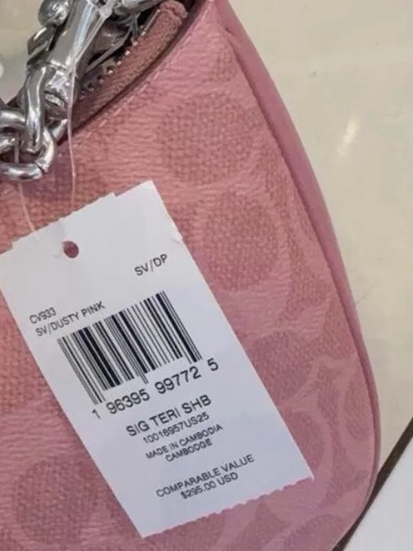 COACH - Teri shoulder bag Signature Canvas CV933 dusty Pink - Image 7