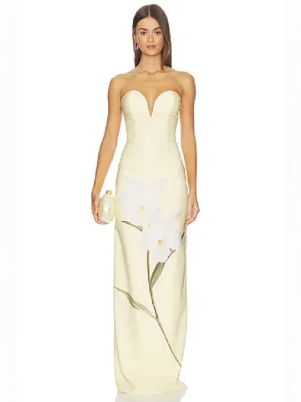 Katie May Ursula Gown in Butter Floral - Image 3