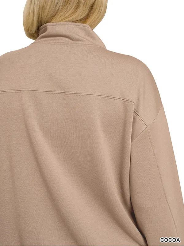 New!Plus Size Cocoa Plus scuba half zip pullover sweatshirt Size 3X - Image 6