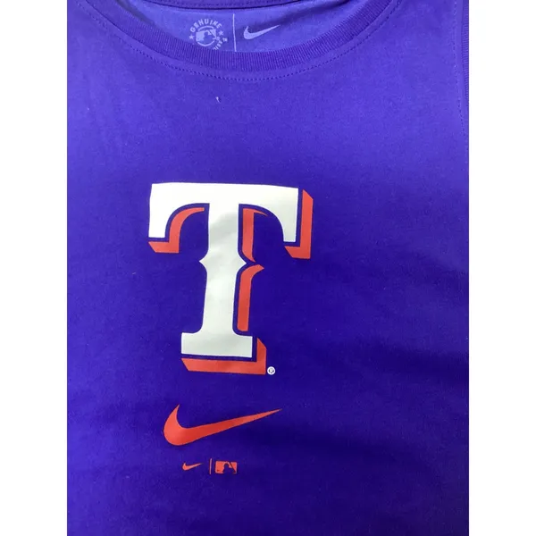 Nike Texas Rangers Womens L Dri-FIT Tank Top Purple MLB 01QI-11TU-TER-4EH‎ - Image 2