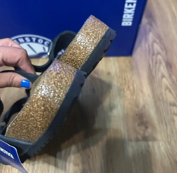 BIRKENSTOCK Mayari black metallic gladiator sandals slippers shoes eur 39 new - Image 4