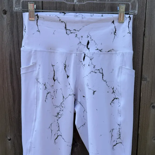 Buffbunny Limitless Collection Sz Medium White Marble Elysium Athleisure Pockets - Image 6