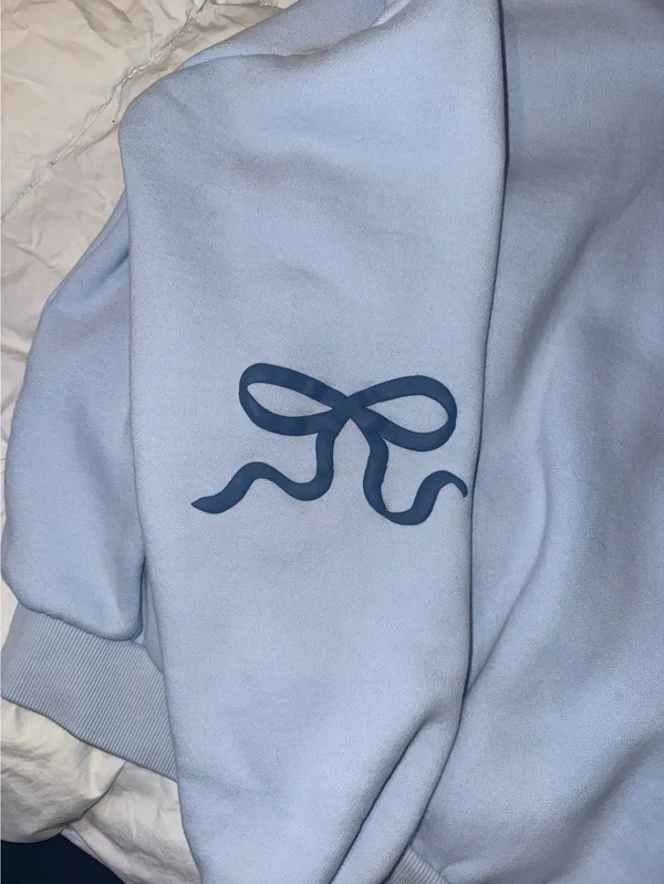 Edikted Blue Bow Hoodie - Image 3