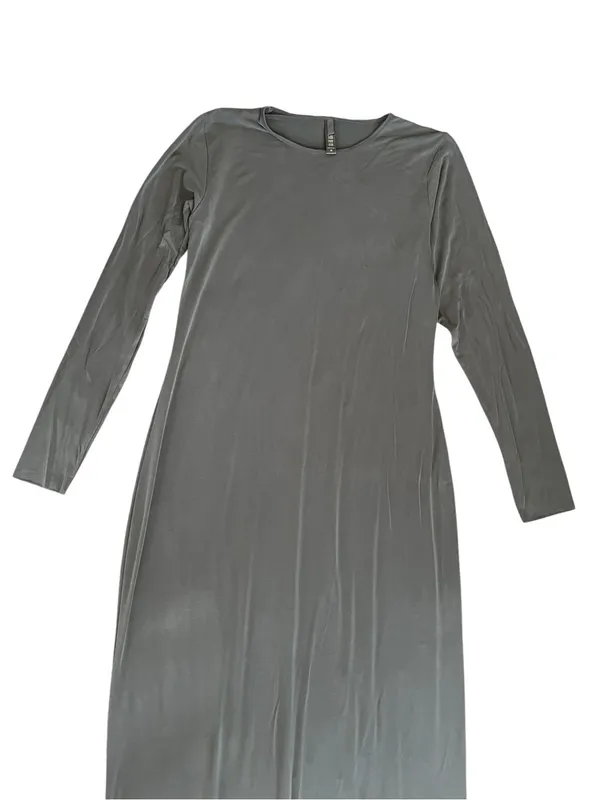 Skims Women’s Smooth Lounge Long Sleeve Maxi Dress Gunmetal Gray Size 2X - Image 3