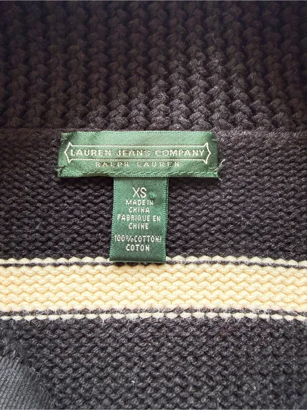 Ralph Lauren Striped Toggle Neck Sweater - Image 6